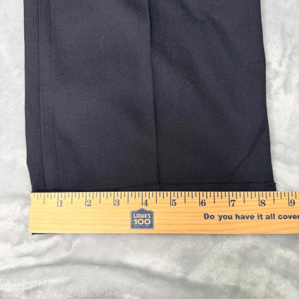Brooks Brothers 346 Mens 34x30 Pleated Wool Suit Trousers Pants Dark Navy Cuffed